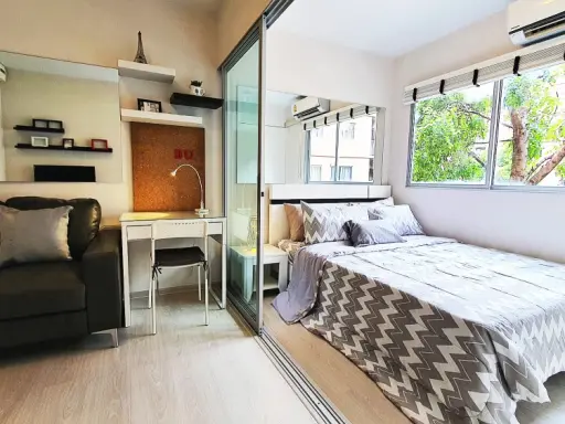 Selling Plum Condo Park Rangsit, Phase 3, very beautiful room, uniquely decorated, has a very natural view. Book now.