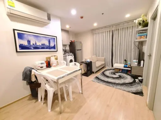 For rent, Ideo Sathorn-Tha Phra, large room, corner room, very quiet, very private, fully decorated, built-in furniture, don't miss it. images