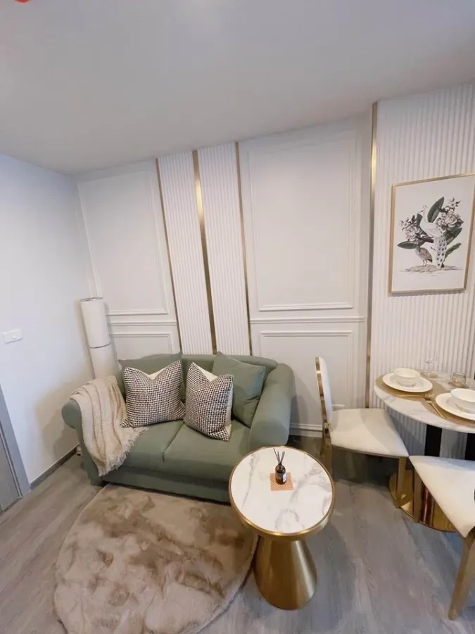 For rent: The Origin Ladprao-Bangkapi, 16th floor, pool view, built-in walls throughout the room, extremely beautiful, fully furnished, all in one pla