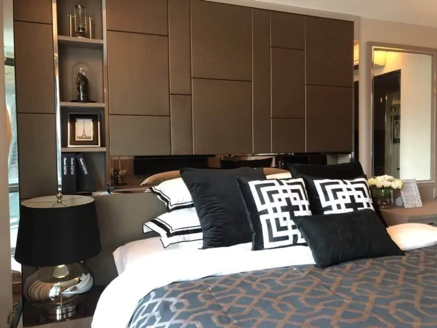 For sale, for rent, The Address Sukhumvit 61, 4th floor, spacious room, comfortable, beautifully decorated, livable. If interested, hurry and reserve