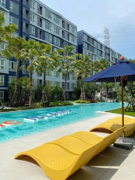 ให้เช่า Kave Town Island ชั้น 4 วิวสระ Fully Furnished หิ้วกระเป๋าเข้าอยู่ได้ทันที จองเลย ด่วนๆจ้า