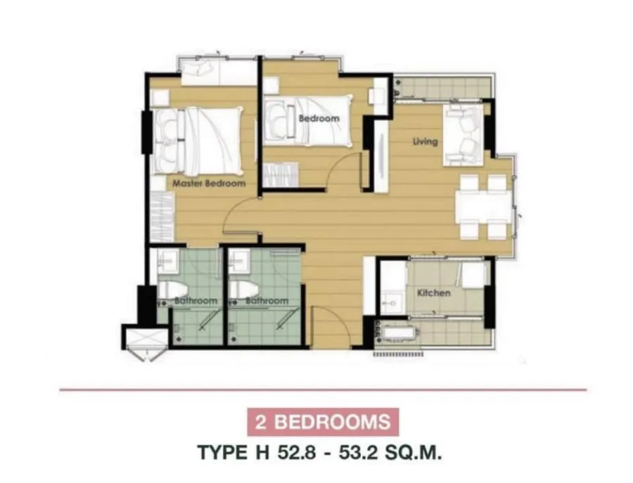 FOR RENT CONDO METROLUXE Rose Gold Phahol–Sutthisan 2 นอน ใช้เฟอร์นิเจอร์อย่างดี รีบจองเลยจร้า