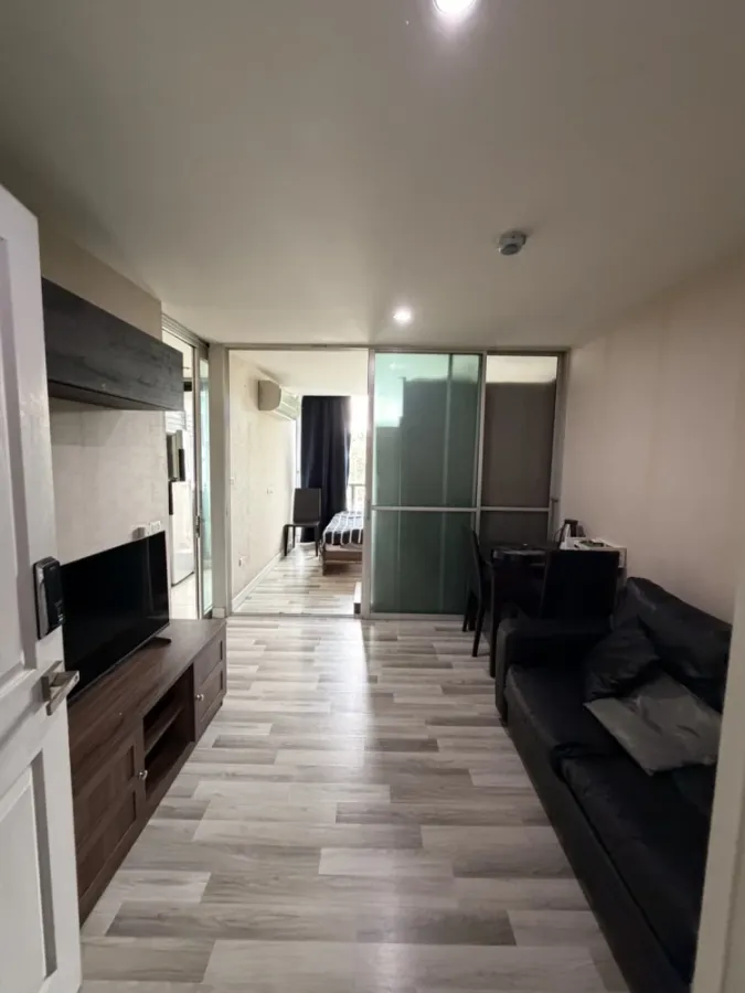 Condo for rent, The Cube Ramkhamhaeng, 3rd floor, clear view, beautiful room with furniture and electrical appliances.