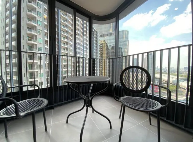 Condo for rent, ideo mobi Asok, 2 bedrooms, 1 bathroom, 23rd floor, city view, comes with full facilities, hurry up