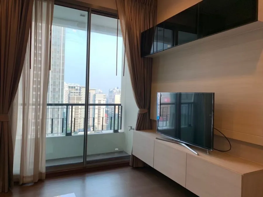 Condo for rent Q Asoke, nice room, spacious size with facilities, high floor, city view, do not miss it.