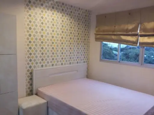 Condo for rent LPN Lumpini Ramintra-Ladplakhao Room with good wallpaper, 7th floor, city view, hurry to reserve