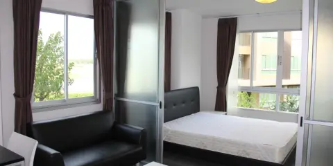 ให้เช่า D Condo campus Resort Rangsit ห้องมุม มีความเป็นส่วนตัวสุดๆ ได้วิวส่วนกลางสวยมาก ห้ามพลาดน้า