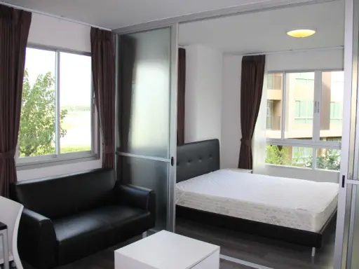 ให้เช่า D Condo campus Resort Rangsit ห้องมุม มีความเป็นส่วนตัวสุดๆ ได้วิวส่วนกลางสวยมาก ห้ามพลาดน้า