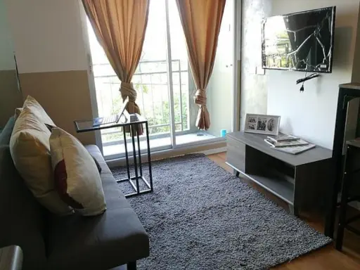 Rent lumpini place bangna km.3, 4th floor, building C, beautiful room, fully furnished, tight furniture, comfortable, chill, ready to move in.