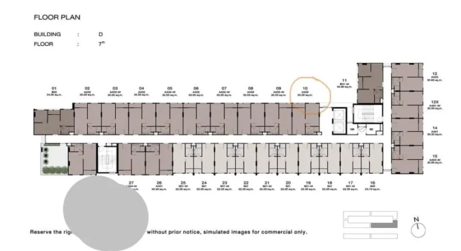 Selling down payment New Cross Khu Khot Station, 7th floor, Building D, good project, nice location. If interested, reserve now, don't miss it.