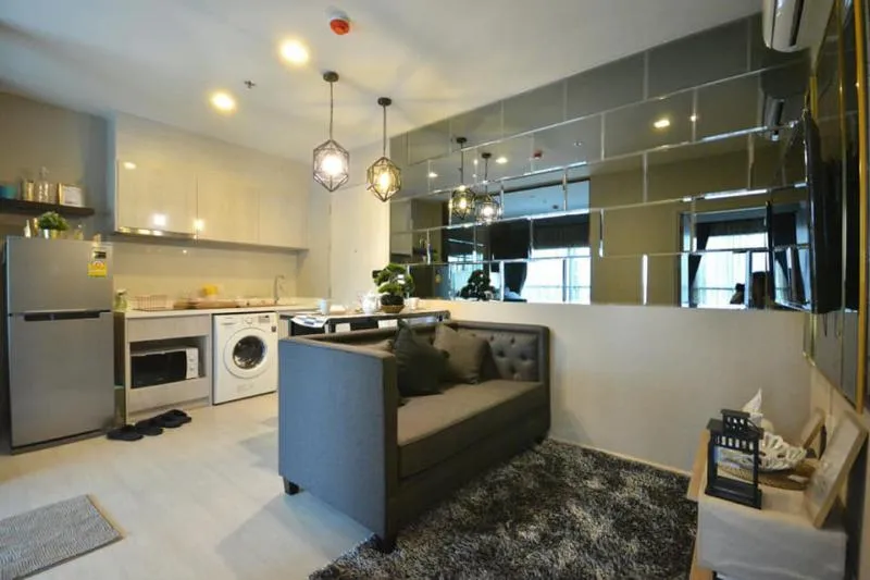 Condo for rent, Life Sukhumvit 48, very beautiful room, luxurious furniture, convenient transportation, close to the BTS.