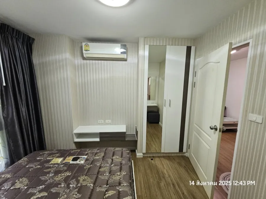 For rent: I Condo Salaya, 2nd floor, Building C, with good wallpaper and complete electrical appliances. Reserve now!