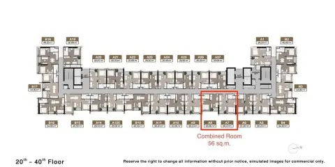 ขายดาวน์ Nue District R9 ห้อง combined ใหญ่กว่า 2 ห้องนอนปกติของโครงการ ชั้นสูง ไม่จองถือว่าพลาดมาก