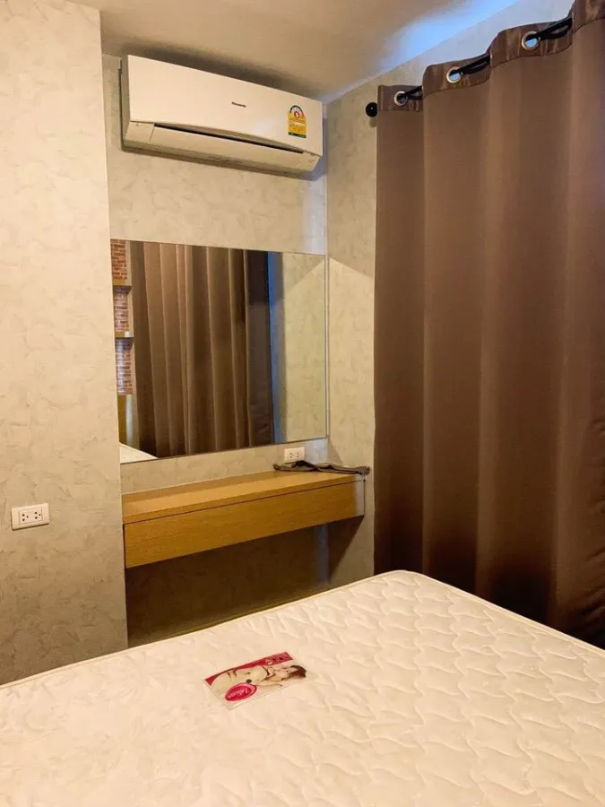 For rent, Riel Condo Rangsit, 2nd floor, separate rooms, fully furnished, can move in immediately, book now, don't miss it.