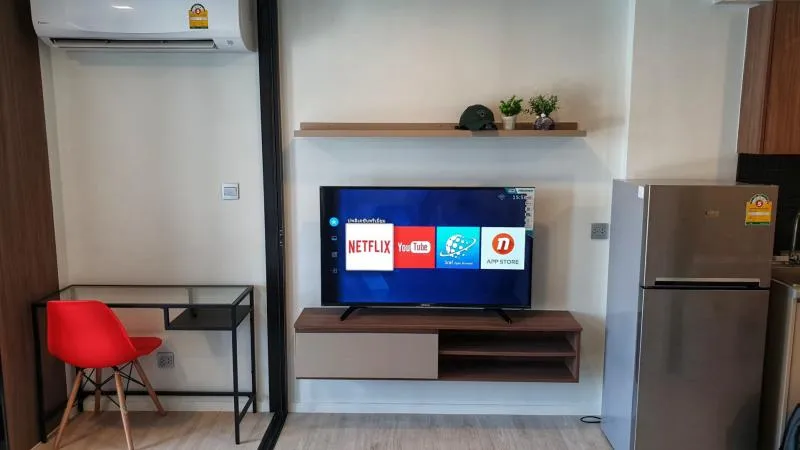 คลาสสิคมาก!! ห้องแบบ 1 Bed Kave Condo กรุผนังลายก่ออิฐสีขาวสวยมากๆ ตึก A เดินใกล้ๆ ห้องจริงน่าอยู่มา