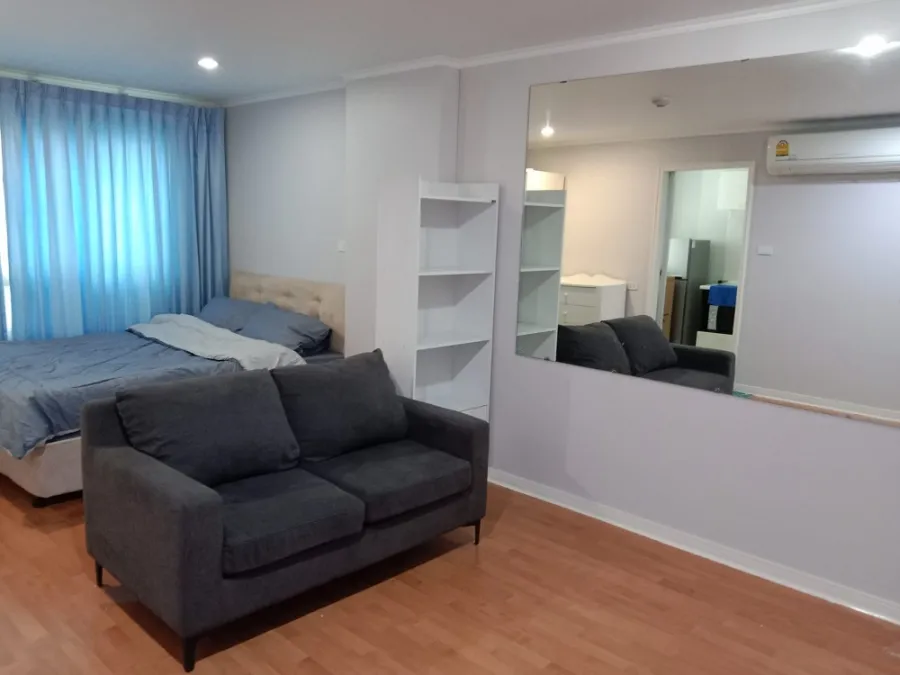 Condo for rent, Lumpini Ville, Cultural Center, beautiful room, near MRT, fully furnished, ready to move in, book now!