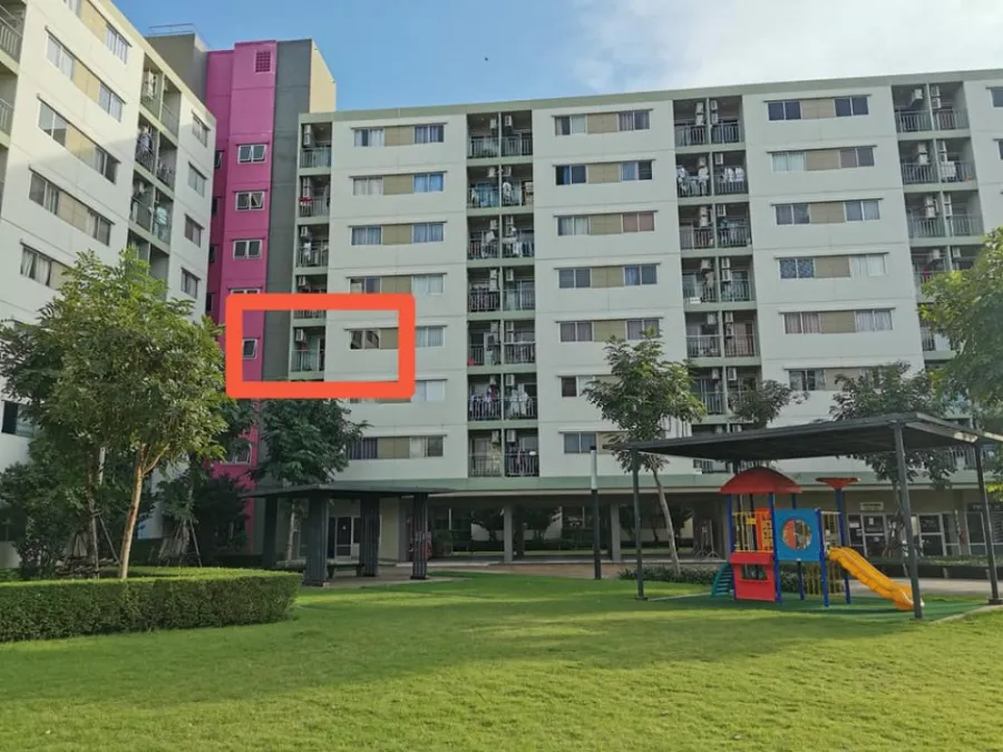 Lumpini Township, Rangsit, Khlong 1, large room, size 26 sq m. Built-in room with wallpaper. Book quickly.