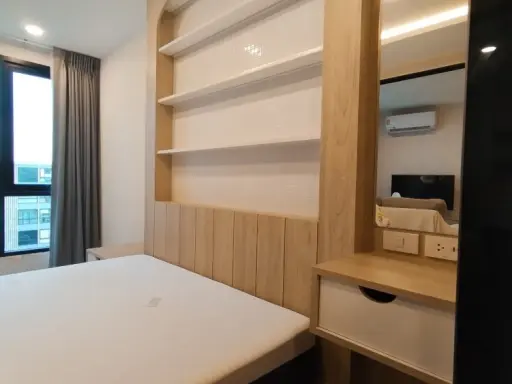 Condo for rent, Icon Sukhumvit 77, built-in room, good bed, separated into sections. Just come and move in.