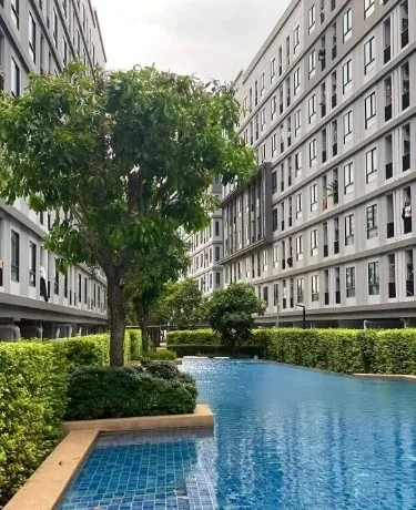 ให้เช่า คอนโด ยูนิโอ เสรีไทย อาคาร C ชั้น 6 ขนาด 26.78 ตรม. วิวสระน้ำ พร้อมเข้าอยู่ จองเลย