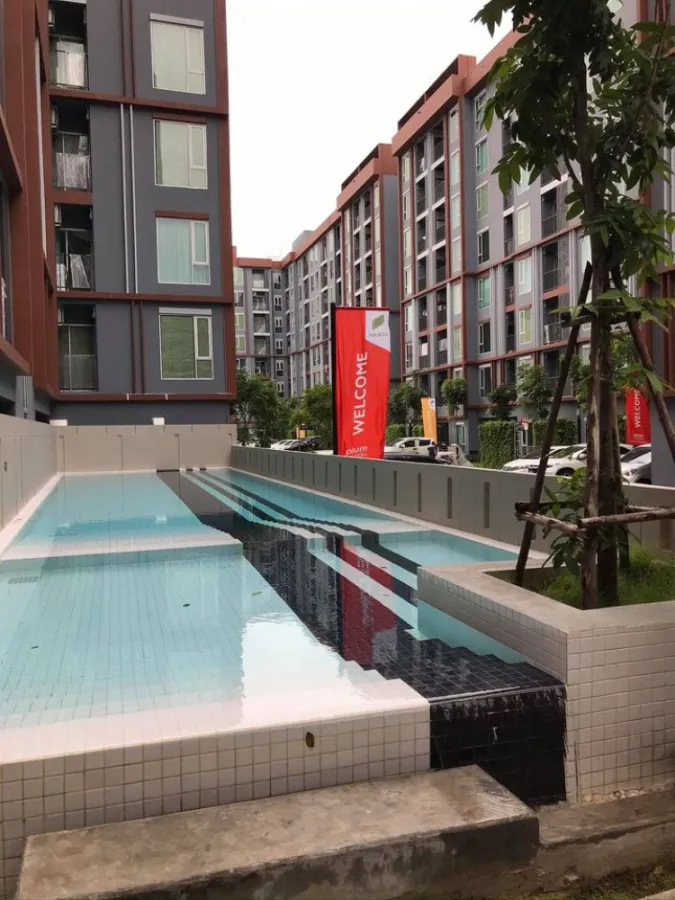 ห้องขนาด 23 ตร.ม แบ่งสัดส่วนห้องชัดเจน พร้อมเฟอร์ ห้ามพลาด เช่าเลยที่ Plum Condo Ram 60 Interchange