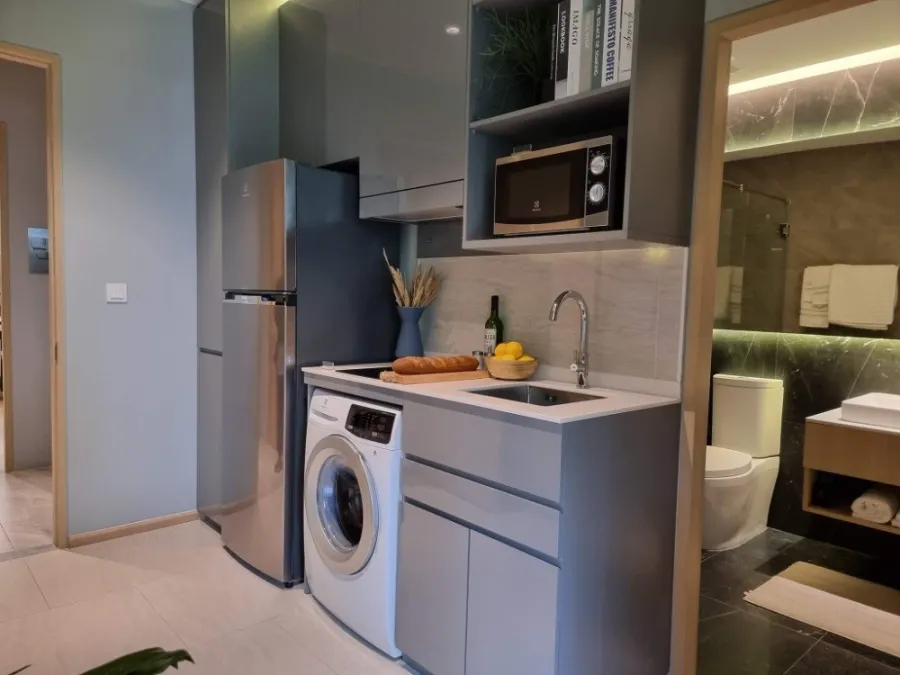 ขายดาวน์คอนโด Skyrise Avenue Sukhumvit 64 ห้องมุม กระจกโค้งห้องนอนใหญ่ วิวแม่น้ำบางกระเจ้า จองเลย