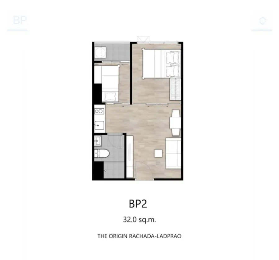 ขาย the origin Ratchada - ladprao มีตู้เสื้อผ้าและครัวบิวท์อินอย่างดี อยู่สบายไม่คับแคบ ช้าหมด อดนะจ๊ะ
