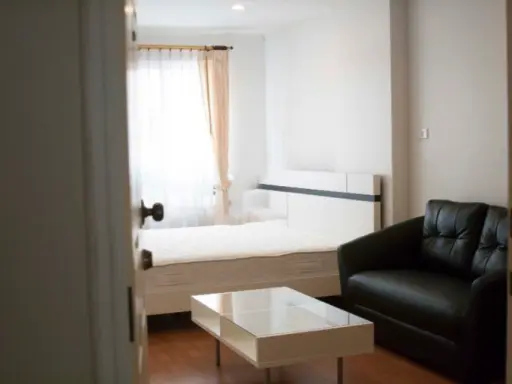 Condo for rent, Lumpini Ville, Cultural Center, beautiful room, near MRT, fully furnished, ready to move in, don't wait!