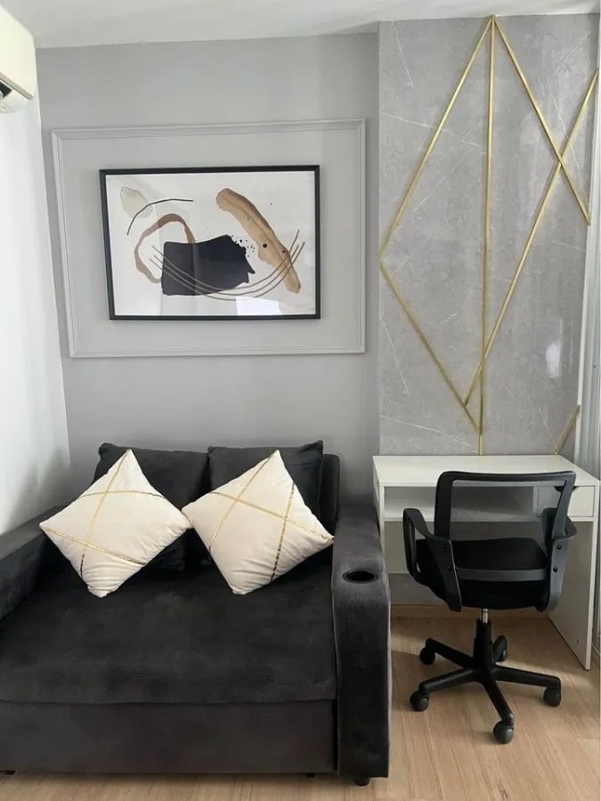 For sale, for rent, The Base Rama 9 - Ramkhamhaeng, very beautiful bedroom, well-decorated, high floor, hurry and book before you miss out.