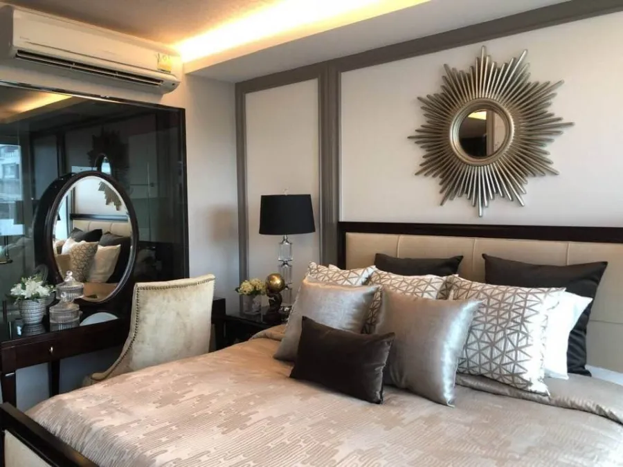 For sale, for rent, The Address Sukhumvit 61, 4th floor, spacious room, comfortable, beautifully decorated, livable. If interested, hurry and reserve