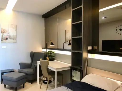 ขาย/ให้เช่า ideoS115 studio 27ตรม ชั้น 20 ห้องระเบียงฝั่งตะวันออกไม่โดนแดดบ่าย เฟอร์นิเจอร์ ครบ ด่วน images