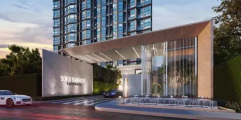 ด่วนขายดาวน์คอนโด SOHO BANGKOK Ratchada ห้องมุมมีความเป็นส่วนตัว ราคาดี ซื้อเลย