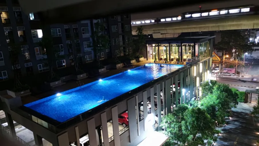 For sale, for rent!! Condo Condo Aspire Ratchada-Wong Sawang, 7th floor, swimming pool view. The room is fully decorated, you can move in!!