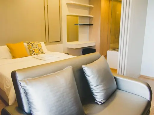 For rent, Q Chidlom, Phetchaburi, fully furnished, ready to move in, the room is not hot, good view, come quickly, don't be slow