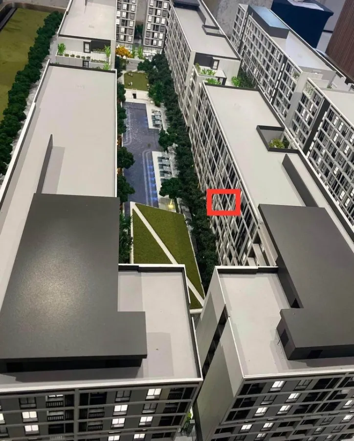 Selling down payment New Cross Khu Khot Station, 1 bedroom, 6th floor, good height, great price, reserve first, stay first, don't miss it.