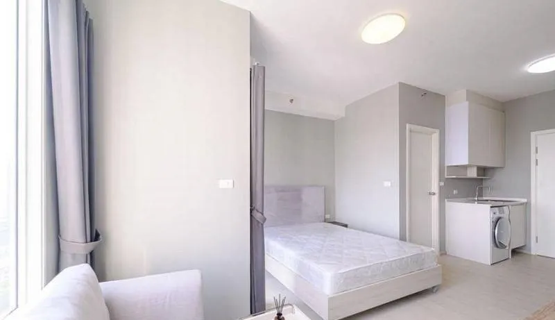 Condo for sale, Chapter One Eco Ratchada-Huai Khwang, studio room, high floor, city view, if you don't reserve, you will miss out.