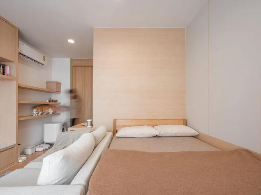 For sale: Maru Ladprao 15, 11th floor, view of Ratchada-Ladprao intersection (not blocked), fully built-in furniture, hurry and reserve now.