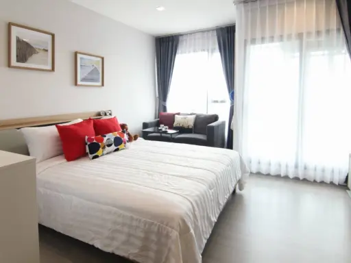 Condo for rent Life Sukhumvit 62, unblocked view, furniture with electrical appliances, book now!!