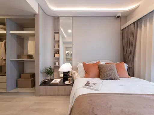 Condo for sale COBE Ratchada-Rama 9, pleasantly decorated, fully furnished, extremely minimalist, reserve now.