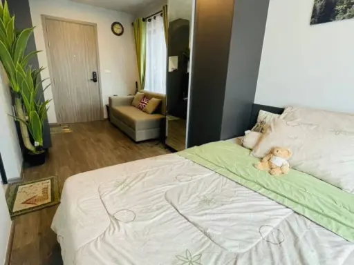 For rent!! Condo Monte Rama 9, 8th floor, garden view, fully furnished, move in with your bags, book now!! images
