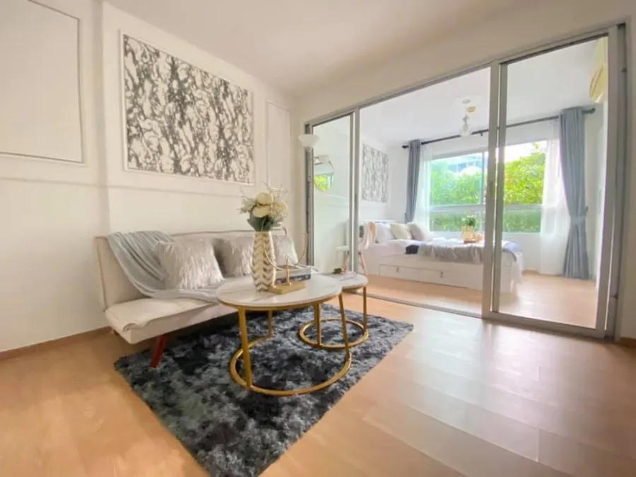 Condo for sale, D Condo Rattanathibet, 2nd floor, very beautiful room, fully furnished, very inviting, book now, great price
