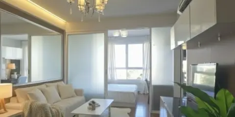 ให้เช่า i-biza Condominium RCA ห้องโปร่งขนาดกำลังพอเหมาะ เพดานไม่ต่ำ ไม่อึดอัด ไม่เหมือนคอนโดอื่นๆทั่วไป จองเลย