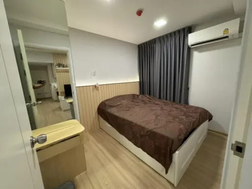 For rent: Plum Condo Mix Chaengwattana, 3rd floor, Building B, corner room, fully furnished, book now, urgently.