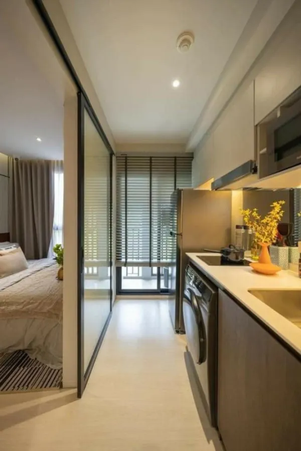 Selling down payment at a loss, Nue Cross Khu Khot Station Condo, Studio room, Fully Furnished, hurry and reserve.