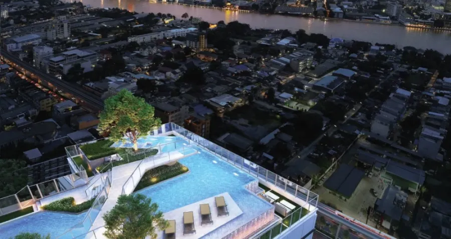 Condo for sale: Chapter One Spark Charan, ready to move in, northeast direction, open view of Rama VII Bridge, hurry and book before you miss out++