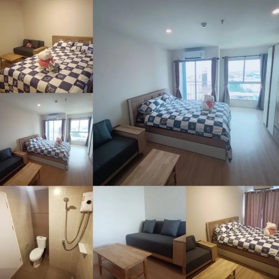 For rent, Lumpini Ville Chaengwattana-Pak Kret Station, room ready to move in. Complete in one place Just come and move in.