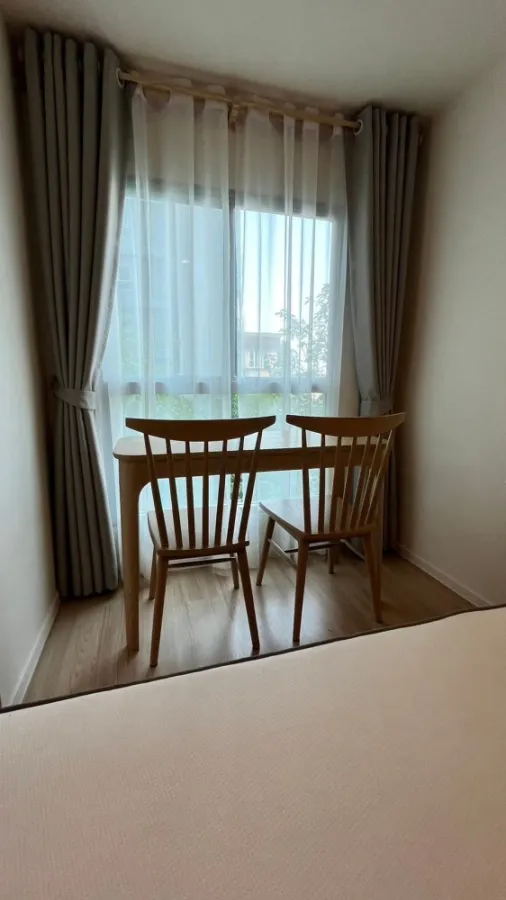Condo for rent, Lumpini Ville Chaengwattana-Pak Kret Station, 6th floor, good atmosphere, decorated in minimalist tones, ready to move in.