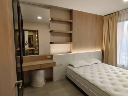 For rent: Life Phahon-Ladprao, furnished room, ready to move in, 34th floor, open view, everything you need here, hurry and reserve.