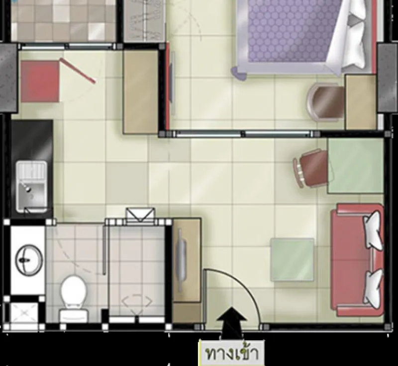 เช่า JW Condo @ Donmuang ตึก F ชั้น 5 ขนาด 29 ตร.ม. 1นอน 1 น้ำ พร้อมเข้าอยู่ได้เลย