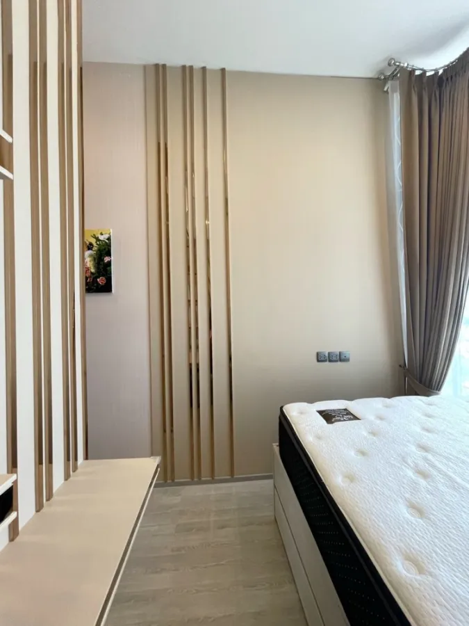 For rent!! Condo The Line Sukhumvit 101, 22nd floor, beautiful city view, fully furnished, ready to move in, good atmosphere, book now!!
