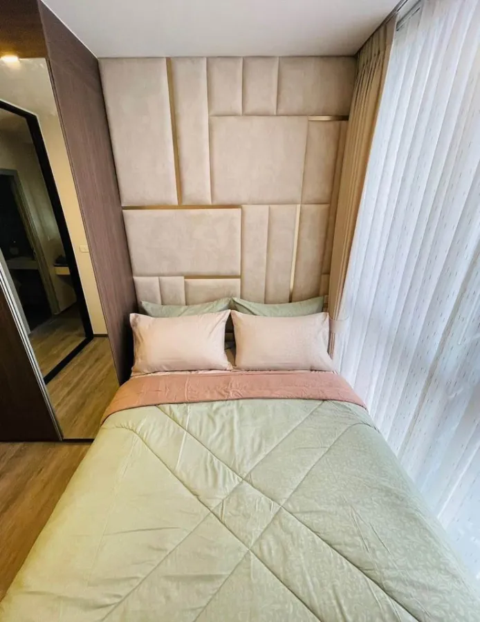 For rent: The Origin Ladprao-Bangkapi, 16th floor, pool view, built-in walls throughout the room, extremely beautiful, fully furnished, all in one pla